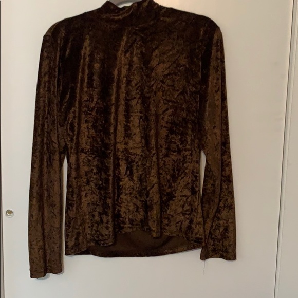 Vintage Mic MaC Women’s Velour Mock Neck Top - Picture 3 of 7